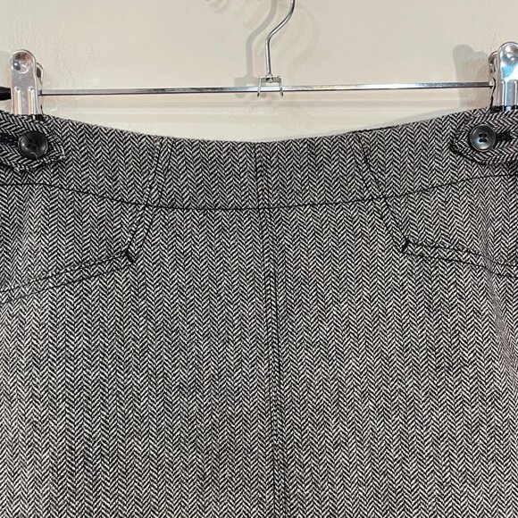 New Madewell Wool Blend Herringbone Assembly Mini Skirt Gray 4, S - Picture 6 of 9